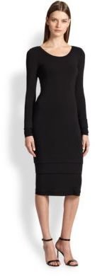 Donna Karan Jersey Tuck-Detail Dress