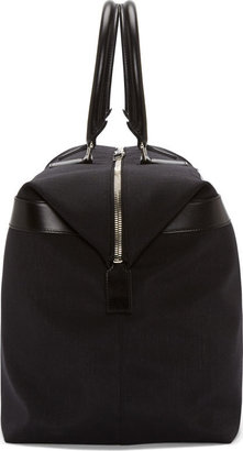 Saint Laurent Black Canvas & Leather Cabas East/West Bag