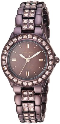 Armitron Women's 75/3689BMIB Swarovski Crystal Accented Brown Ion-Plated Bracelet Watch