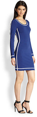 Parker Cal Contrast-Trimmed Body-Con Dress