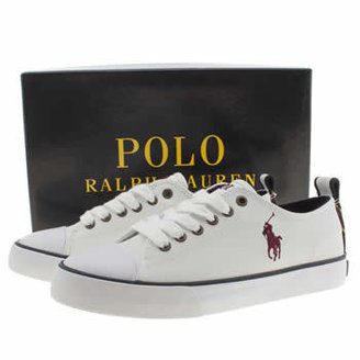 Polo Ralph Lauren white falmuth low boys youth