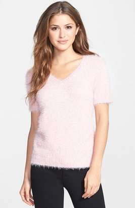 Chaus Eyelash Yarn V-Neck Sweater