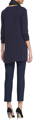 Eileen Fisher Silk Jersey Long-Sleeve Tunic