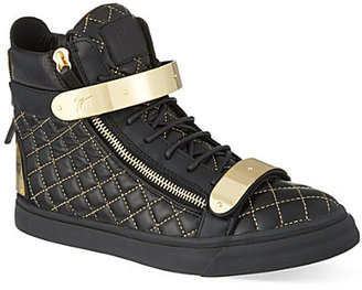 Giuseppe Zanotti Double bangle quilted hi-top trainers - for Men