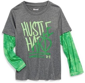 Under Armour 'Hustle Hard' AllSeasonGear® Long Sleeve T-Shirt (Toddler Boys & Little Boys)