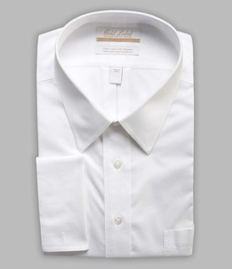 Roundtree & Yorke Gold Label Big & Tall Non-Iron Point-Collar Solid Dress Shirt with French Cuffs