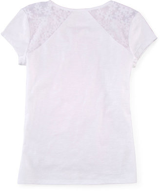 JCPenney Total Girl Short-Sleeve Lace-Back Knit Tee - Girls 7-16 and Plus