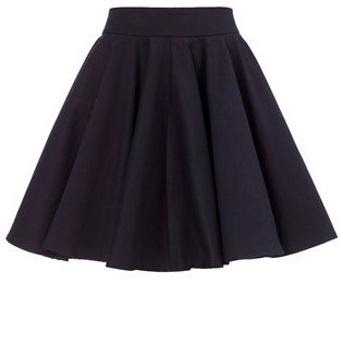 Surface to Air Navy Cotton Skater Skirt