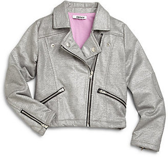 DKNY Little Girl's Moto Shine Jacket