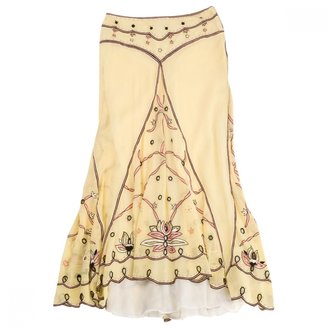 Temperley London Yellow Silk Skirt