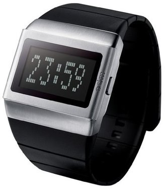 o.d.m. Unisex MDD99B-1 Mr. Metallic Series Black and Silver Programmable Digital Watch