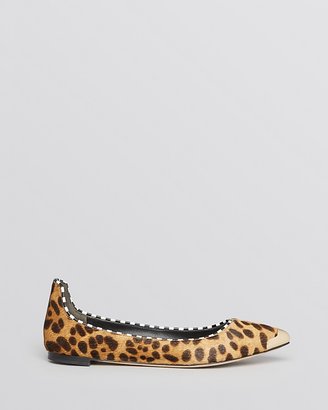 Brian Atwood Pointed Toe Flats - Violette Leopard Print
