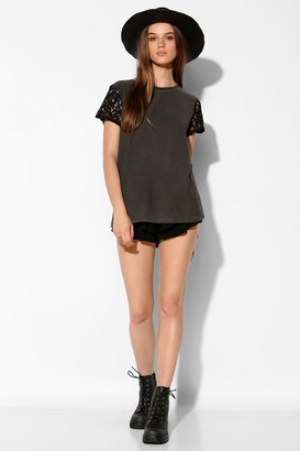 Urban Outfitters Pins And Needles Lace Rocker Tee