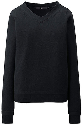 Uniqlo WOMEN +J Stretch Cashmere V-Neck Sweater