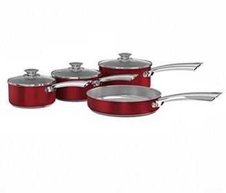 Morphy Richards Accents Pan Set, 4 Piece - Red