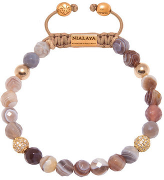 Nialaya Jewelry - Women'S Beaded Bracelet With Botswana Agate