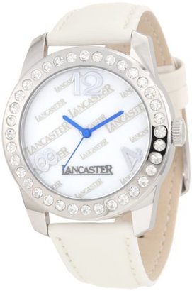 Lancaster Women's OLA0477BN-BN Non Plus Ultra Mother-Of-Pearl Dial White Silk Watch