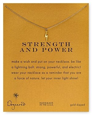 Dogeared Strength & Power Necklace, 18