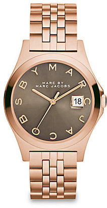 Marc by Marc Jacobs Henry Slim Rose Goldtone Stainless Steel Bracelet Watch/Dirty Martini