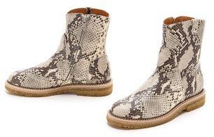 Maison Martin Margiela 7812 Maison Martin Margiela Snake Print Leather Booties