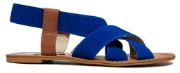 Steve Madden Pauli Multi Strap Blue/Tan Flat Sandals - Multi