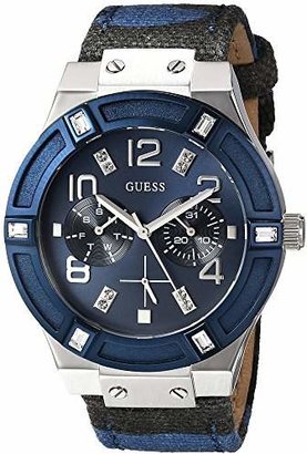 GUESS Women's U0458L2 Iconic Blue Camouflage Watch