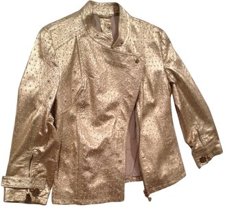 Patrizia Pepe Gold Leather Jacket