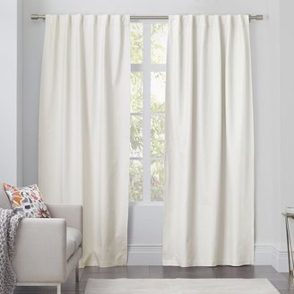west elm Linen Cotton Curtain - Flax