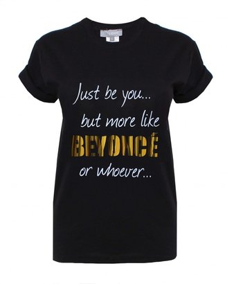 Love Black " Just be You" Boyfriend T-shirt
