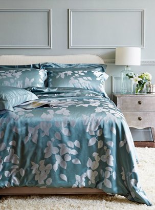 House of Fraser Gingerlily Aqua silk cotton double fitted sheet