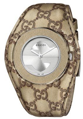 Gucci 'U-Play' Leather Strap Watch, 35mm