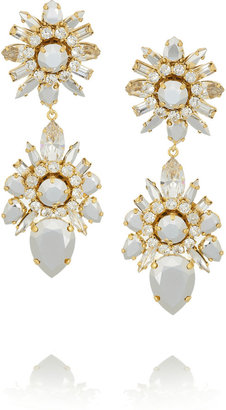 Shourouk Chalk gold-plated Swarovski crystal  earrings