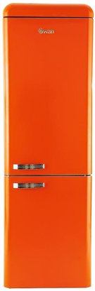Swan SR11020O 60 cm Retro Fridge Freezer - Orange