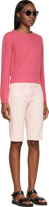 Marc by Marc Jacobs Pink Cropped Iris Sweater
