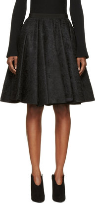 Giambattista Valli Black Textured Full Skirt