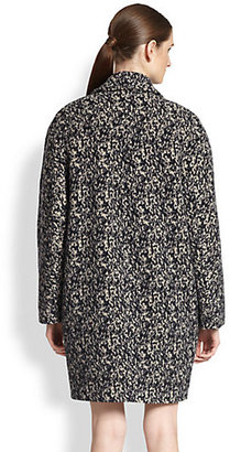 Carven Oversized Printed Double-Breasted Coat