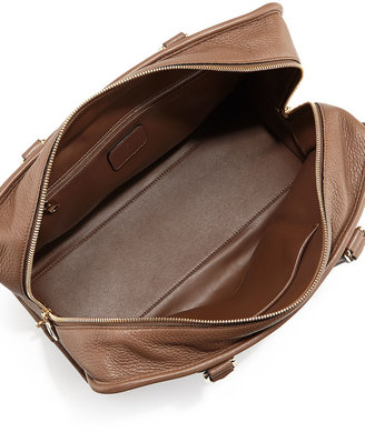 Loewe Amazona Leather Satchel Bag, Dark Brown