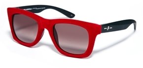 Karl Lagerfeld Paris and Italia Independent Velvet D-Frame Sunglasses - Red and black