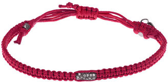Tai Red Woven Bracelet with Crystals