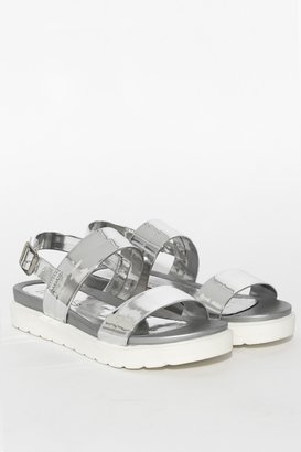 Glassworks Silver double strap sandals