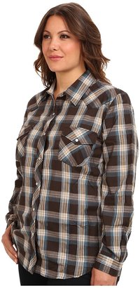 Roper Plus 9455 Brown Plaid With Turquoise Lurex