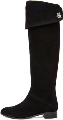 Charlotte Olympia Charming Suede Boots in Black