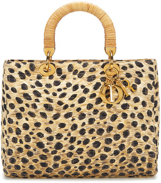 Christian Dior Large Nylon Leopard Lady Bag
