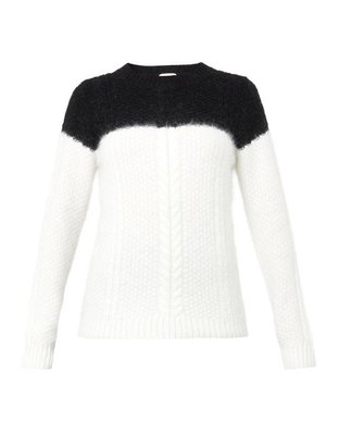 Band Of Outsiders Bi-colour cable-knit sweater