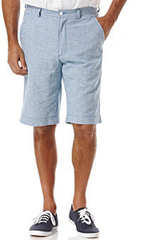 Cubavera Men's Imperial Bleu Textured Flat Front Shorts