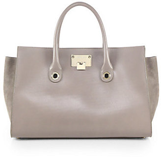 Jimmy Choo Riley Leather & Suede Tote