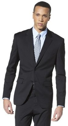 Mossimo Men's Slim Fit Suit Coat - Black Pinstripe