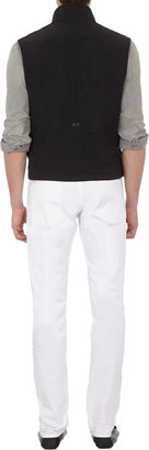 Ralph Lauren Black Label Denim Resin-coated Navy Combat Vest
