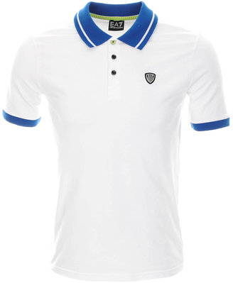 Emporio Armani EA7 Golf Polo T Shirt White