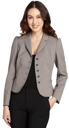 RED Valentino light grey wool-blend long sleeve blazer
